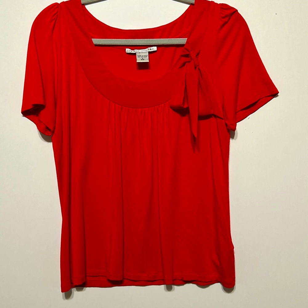 Peter Nygard Red Blouse with Bow
